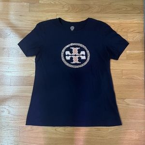 Tori Burch Embroidered Tshirt Womens Size M